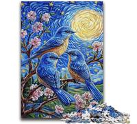 Puzzles pour Adultes 1000 pièces Bluebird on The Tree Jouets éducatifs Jeux Anti-Stress Décoration d'intérieur Unique et Cadeaux 50x75cm
