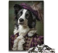 Puzzles pour Adultes 1000 pièces Border Collie, Jeu Stimulant, Jouets à Offrir en Cadeau pour Toute la Famille, à partir de 14 Ans, 38x26cm