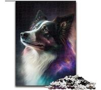 Puzzles pour Adultes, 1000 pièces Border Collie Universe, Puzzle pour s'amuser en Famille, Parfait pour Les Vacances, soirées de Jeux interactives (Taille : 50x75cm)