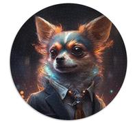 Puzzles pour Adultes 1000 pièces Boss Chihuahua Puzzles pour Adultes Développe la Coordination œil-Main, Parfait pour Les Cadeaux d'anniversaire (67,5 x 67,5 cm)
