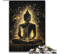 Puzzles pour Adultes 1000 pièces Bouddha doré, Difficile avec des pièces entièrement emboîtables de Formes aléatoires (Taille 50x75cm)