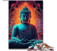 Puzzles pour Adultes 1000 pièces Bouddha Mandala psychédélique, Jouet éducatif et décompressant, Cadeau d'anniversaire, Cadeaux (Taille 50x75cm)