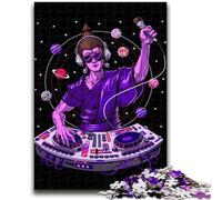 Puzzles pour Adultes 1000 pièces Bouddha psychédélique DJ Anti-Stress Défi Difficile Convient pour la décoration de Bureau 50x75cm