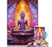 Puzzles pour Adultes 1000 pièces Bouddha psychédélique, Jouets éducatifs et éducatifs pour la Famille, adaptés à la décoration de Bureau (38x26cm)