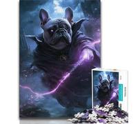 Puzzles pour Adultes 1000 pièces Bouledogue français Magique, Jouet éducatif et décompressant, Cadeau d'anniversaire, Cadeaux (75x50cm)