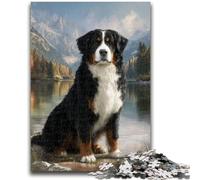 Puzzles pour Adultes 1000 pièces Bouvier Bernois 1000 pièces pour Adolescents, Jouets de Jeu stimulants, décoration Murale, Cadeaux d'anniversaire et de Noël Uniques 38x26cm