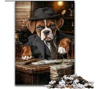 Puzzles pour Adultes 1000 pièces Boxer Buvant, Anti-Stress, défi Difficile, Cadeaux du Père Noël Secret, à partir de 14 Ans (Taille 50x75cm)