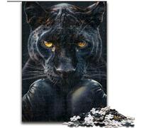 Puzzles pour Adultes 1000 pièces Boxer léopard Noir, Aidez Le Cerveau à exercer des Jouets addictifs pour cultiver la Patience Décoration Parfaite (Taille 50x75cm)