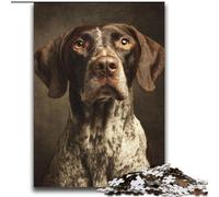 Puzzles pour Adultes 1000 pièces Braque Allemand à Poil Court, Jeu Stimulant et Familial avec des pièces entièrement emboîtables de Formes aléatoires 38x52cm
