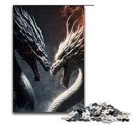Puzzles pour Adultes 1000 pièces Brave Dragon Puzzle en Bois Jouets éducatifs Jeux familiaux 75 x 50 cm