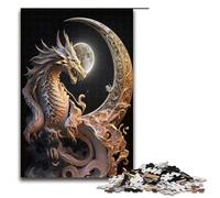 Puzzles pour Adultes 1000 pièces Brave Dragon Puzzle Impossible Jeu Familial Soulagement du Stress Défi Difficile 75x50cm