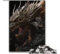 Puzzles pour Adultes 1000 pièces Brave Dragon Puzzles pour Adultes Taille 50x75cm Jeu décoratif à Faire soi-même Stimulant, Jouet interactif Familial