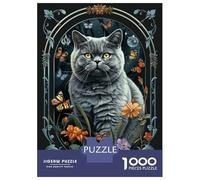 Puzzles pour Adultes 1000 Pièces British Shorthair Puzzle pour Adultes - Jeu De Réflexion - Idéal pour Se Divertir À La Maison - Cadeau d'anniversaire Ou De Noël 70x50cm/1000pcs