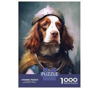 Puzzles pour Adultes 1000 Pièces Brittany Spaniel Viking Puzzle pour Adultes - Jouet Anti-Stress - Cadeau d'anniversaire - Cadeau De Noël 38x26cm/1000pcs