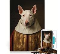 Puzzles pour Adultes 1000 pièces Bull Terrier Le Pape Jeu d'ajustement précis Casse-tête Cadeau Moment de détente et de Divertissement Cadeau Artistique de Noël (38x26cm)