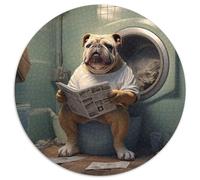 Puzzles pour Adultes 1000 pièces Bulldog lisant Un Journal Puzzles pour Adultes Jouets Cadeau Éducatif Intellectuel Décompression Amusant Jeu Familial 1000 pièces (67,5x67,5cm)