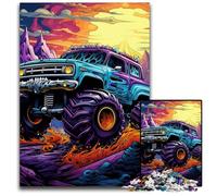 Puzzles pour Adultes 1000 pièces Camion psychédélique Puzzles impossibles pour Adultes Idéal pour Le Plaisir en Famille, la détente et Les Cadeaux de Vacances 50x75cm / 19,68x29,52 Pouces