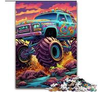 Puzzles pour Adultes 1000 pièces Camion psychédélique Puzzles pour soirées de Jeux en Famille, œuvres d'art décoratives à Faire soi-même 50x75cm