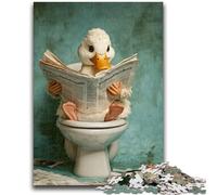 Puzzles pour Adultes 1000 pièces Canard de Lecture Jouets Jeux éducatifs Soulagement du Stress Convient pour la décoration de Bureau 50x75cm