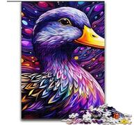 Puzzles pour Adultes 1000 pièces Canard Violet coloré Puzzle 1000 pièces Niveau de compétence Débutant, idéal pour Les Cadeaux d'anniversaire et de Vacances (Taille 50x75cm)