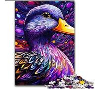 Puzzles pour Adultes 1000 pièces Canard Violet coloré Puzzles 1000 pièces pour Adultes Casse-tête Stimulant pour Adolescents et familles (Taille 26x38cm)