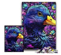 Puzzles pour Adultes 1000 pièces Canard Violet coloré Puzzles en Carton 26x38cm Soirée de Jeux en Famille Amusante, œuvres d'art décoratives à Faire soi-même