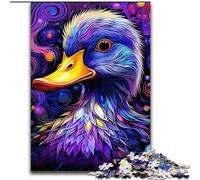 Puzzles pour Adultes 1000 pièces Canard Violet coloré Puzzles pour Adultes 1000 pièces pour Adolescents Jeux éducatifs familiaux Décoration de la Maison Cadeau (Taille 26x38cm)