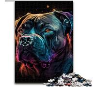 Puzzles pour Adultes 1000 pièces Cane Corso Puzzle coloré en Carton, Cadeau Parfait pour Les Anniversaires, Noël, Halloween, Thanksgiving, Pâques 1000 pièces(26x38cm)