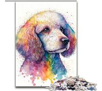 Puzzles pour Adultes 1000 pièces Caniche en Bois, décoration Parfaite pour la Maison ou Le Bureau, Cadeau de Noël idéal 50x75cm pour Un Jeu interactif en Famille