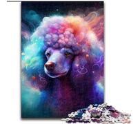 Puzzles pour Adultes 1000 pièces Caniche Fantastique en Bois, idée Cadeau de Noël, Illustration Humoristique, Illustration détaillée 50x75cm Fête d'anniversaire pour Hommes Femmes