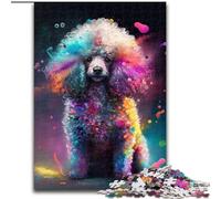 Puzzles pour Adultes 1000 pièces Caniche Fantastique en Bois, Jeu Familial interactif, Convient aux 14 Ans et Plus 50x75cm Décoration Artistique à Faire soi-même, Cadeau d'anniversaire idéal