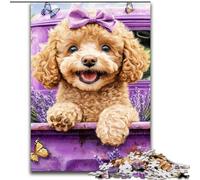 Puzzles pour Adultes 1000 pièces Caniche Lavande, à partir de 14 Ans, Jeux éducatifs, Jouets à Faire soi-même, œuvres d'art, Cadeau (Taille 26x38cm)