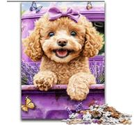 Puzzles pour Adultes 1000 pièces Caniche Lavande, Jouets éducatifs, Jeux Anti-Stress, Superbes Cadeaux et Jouets (Taille 50x75cm)