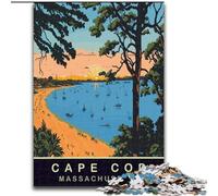 Puzzles pour Adultes 1000 pièces Cape Cod Beach, pour 14 Ans et Plus Un Jeu Stimulant à Offrir à Toute la Famille et aux Amis 50x75cm