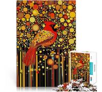 Puzzles pour Adultes 1000 pièces Cardinal dans la forêt Lumineuse Fabriqué en Carton pour et à partir de 14 Ans et Plus Jouets Jeux Éducatifs Anti-Stress Don d'œuvres d'art。Taille:26x38cm
