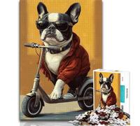 Puzzles pour Adultes 1000 pièces Carlin Jouant au Skateboard Puzzles pour Adultes, Jeu Stimulant, idéal comme Cadeau pour Toute la Famille (Taille 75x50cm)