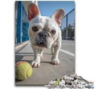 Puzzles pour Adultes 1000 pièces Carlin Jouant au Tennis Jeux éducatifs Jeu éducatif pour Anniversaire, Noël pour et 14 Ans 50x75cm