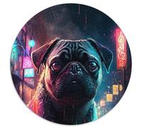 Puzzles pour Adultes 1000 pièces Carlin néon Puzzles pour Adultes, ce Qui en Fait Un Excellent Cadeau pour s'amuser en Famille (67,5x67,5cm)