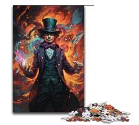 Puzzles pour Adultes 1000 pièces Carte du côté obscur Magicien Psychédéliques colorés Puzzles Jeux Jouets Cadeau Convient pour la décoration de Bureau 1000 pièces (38 x 26 cm)