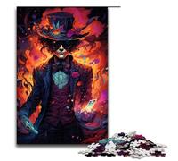 Puzzles pour Adultes 1000 pièces Carte du côté obscur Motif psychédélique coloré du Magicien Assemblage Aide Le Cerveau à exercer Jouets addictifs pour cultiver la Patience 1000 pièces (75 x 50 cm)