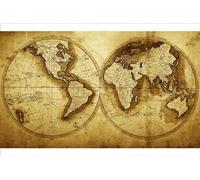 Puzzles pour Adultes 1000 pièces Carte du Monde rétro Jeux stimulants pour la Famille Décoration d'intérieur Cadeaux 50 x 70 cm