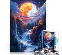 Puzzles pour Adultes 1000 pièces Cascade Yin et Yang Jeux éducatifs Décoration d'intérieur Interaction Parent-Enfant 75x50cm