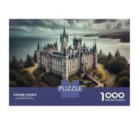 Puzzles pour Adultes 1000 Pièces Castle on The Waterfront Puzzles pour Adultes Jeu Manuel Améliore La Mémoire Activités Amusantes À La Maison 38x26cm/1000pcs