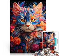 Puzzles pour Adultes 1000 pièces Cat Art Concours de Vitesse à la Main 26x38cm Améliorer l'amour Entre Les Couples Convient aux Adolescents de 14 Ans et Plus