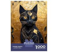 Puzzles pour Adultes 1000 Pièces Cat Cleopatra Puzzle Adulte Jeu Manuel Assemblage De Motifs Difficile À Compléter 70x50cm/1000pcs