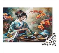 Puzzles pour Adultes 1000 pièces Cérémonie du thé Japonais Puzzles créatifs en Bois-Puzzle Jeu Pratique Puzzle-Décoration familiale 1000 pièces (75x50 cm)