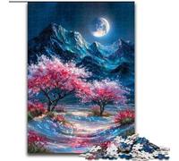 Puzzles pour Adultes 1000 pièces Cerisier mystérieux, Jeu Familial Anti-Stress, défi Difficile, renforce l'amour Entre Couples (Taille 26x38cm)