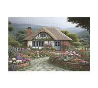 Puzzles pour Adultes 1000 Pièces Chalet de Village de Montagne Puzzles pour Adultes Et Enfants Puzzles en Bois Excellent Cadeau pour Les Adultes (75×50cm)