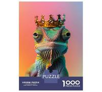 Puzzles pour Adultes 1000 Pièces Chameleon Pastel Crown Puzzle Détente Jeux Défi Difficile Cadeau Anti-Stress 70x50cm/1000pcs