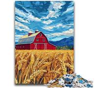 Puzzles pour Adultes 1000 pièces Champ de blé de Dessin animé pour et à partir de 14 Ans Jouets de Jeu Car C'est Un pour Toute la Famille 26x38cm